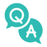 Pytania i odpowiedzi - dymki z literami Q i A