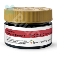 Opakowaniem 5g medycznej marihuany Canopy Growth Krypton, czarny plastikowy słoik z złotą przykrywką