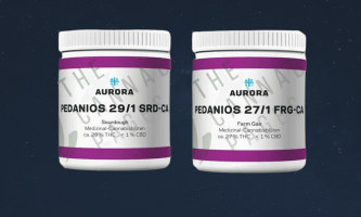 Aurora Sourdough  29% THC i Aurora Farm Gas 27% THC Podglądowe opakowanie dwóch odmian od Aurory Sourdough z 29% THC i Farm Gas z 27% THC