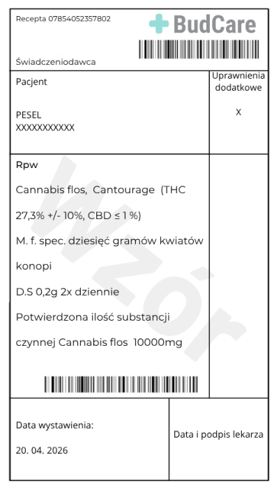 Recepta Cantourage 27,3